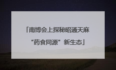 南博会上探秘昭通天麻“药食同源”新生态