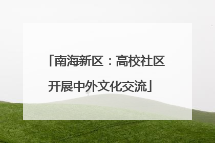 南海新区：高校社区开展中外文化交流