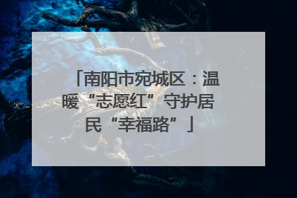 南阳市宛城区：温暖“志愿红”守护居民“幸福路”