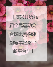 博兴县第九届全民运动会台球比赛构建起赛事经济“新平台”