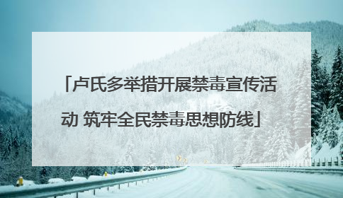 卢氏多举措开展禁毒宣传活动 筑牢全民禁毒思想防线