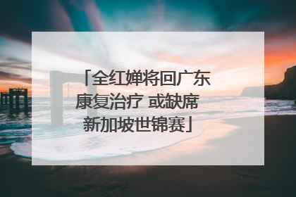 全红婵将回广东康复治疗 或缺席新加坡世锦赛