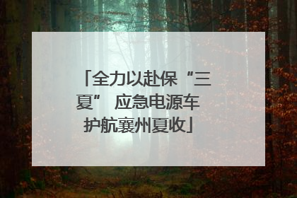 全力以赴保“三夏” 应急电源车护航襄州夏收