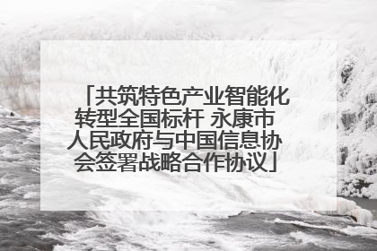 共筑特色产业智能化转型全国标杆 永康市人民政府与中国信息协会签署战略合作协议