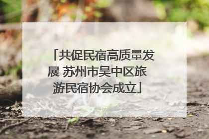 共促民宿高质量发展 苏州市吴中区旅游民宿协会成立