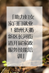 助力妇女家门口就业！德州天衢新区长河街道开展家政服务技能培训