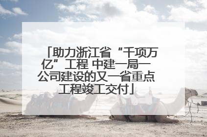 助力浙江省“千项万亿”工程 中建一局一公司建设的又一省重点工程竣工交付