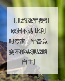 北约涨军费引欧洲不满 比利时专家：军备竞赛不能实现战略自主