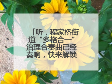听，程家桥街道“多格合一”治理合奏曲已经奏响，快来解锁高光时刻！
