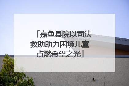 嘉鱼县院以司法救助助力困境儿童点燃希望之光