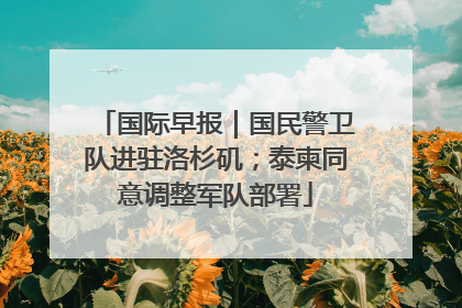 国际早报｜国民警卫队进驻洛杉矶；泰柬同意调整军队部署
