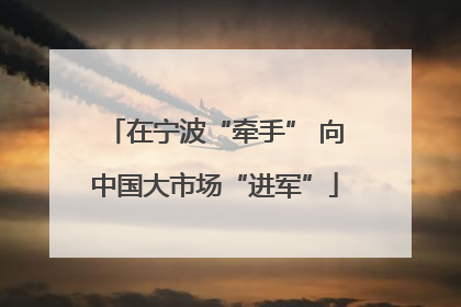 在宁波“牵手” 向中国大市场“进军”