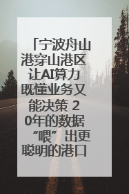 宁波舟山港穿山港区让AI算力既懂业务又能决策 20年的数据“喂”出更聪明的港口