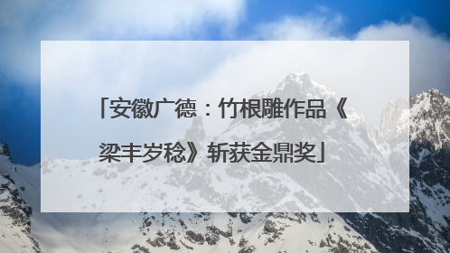 安徽广德：竹根雕作品《梁丰岁稔》斩获金鼎奖