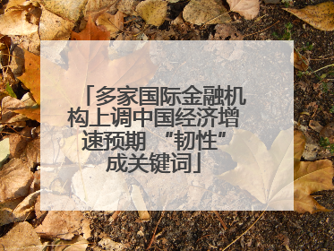 多家国际金融机构上调中国经济增速预期 “韧性”成关键词