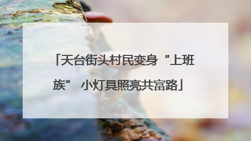 天台街头村民变身“上班族” 小灯具照亮共富路