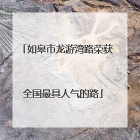 如皋市龙游湾路荣获全国最具人气的路