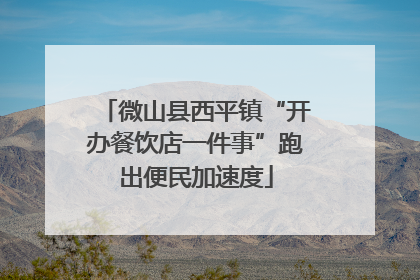 微山县西平镇“开办餐饮店一件事”跑出便民加速度
