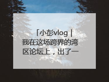 小彭vlog｜我在这场跨界的湾区论坛上，出了一道高考题……