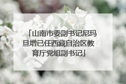 山南市委副书记尼玛旦增已任西藏自治区教育厅党组副书记
