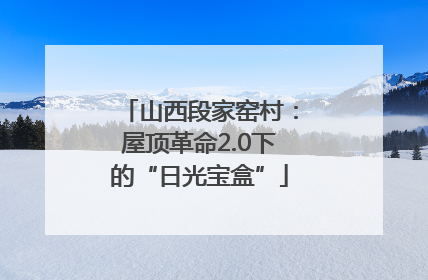 山西段家窑村：屋顶革命2.0下的“日光宝盒”