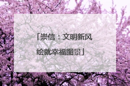 崇信：文明新风绘就幸福图景