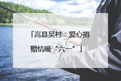 嵩县吴村：爱心捐赠情暖“六一”