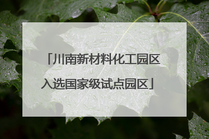 川南新材料化工园区入选国家级试点园区