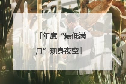 年度“最低满月”现身夜空