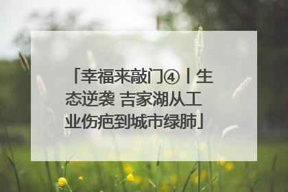 幸福来敲门④丨生态逆袭 吉家湖从工业伤疤到城市绿肺
