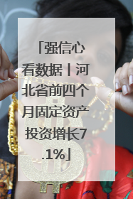 强信心 看数据丨河北省前四个月固定资产投资增长7.1%