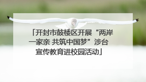 开封市鼓楼区开展“两岸一家亲 共筑中国梦”涉台宣传教育进校园活动