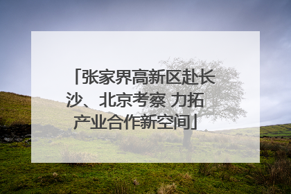 张家界高新区赴长沙、北京考察 力拓产业合作新空间