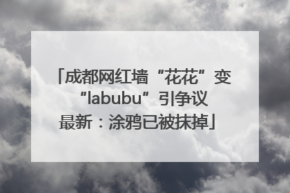 成都网红墙“花花”变“labubu”引争议 最新：涂鸦已被抹掉