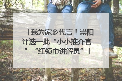 我为家乡代言！崇阳评选一批“小小推介官”“红领巾讲解员”