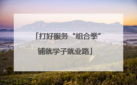打好服务“组合拳” 铺就学子就业路