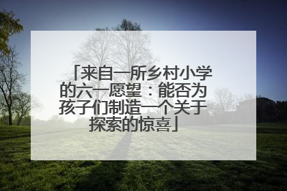 来自一所乡村小学的六一愿望：能否为孩子们制造一个关于探索的惊喜