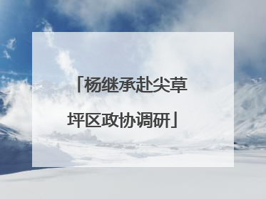杨继承赴尖草坪区政协调研