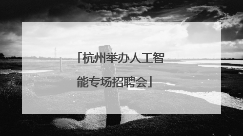 杭州举办人工智能专场招聘会