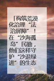 构筑荒漠化治理“法治屏障”！在“沙海孤岛”民勤，他们这样守护“沙退绿进”的生态奇迹