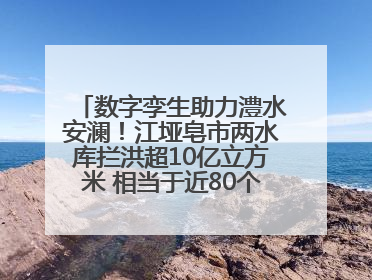 数字孪生助力澧水安澜！江垭皂市两水库拦洪超10亿立方米 相当于近80个西湖水量