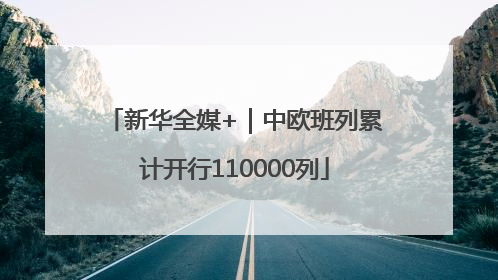 新华全媒+｜中欧班列累计开行110000列