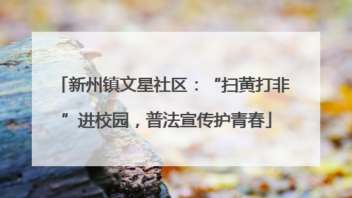新州镇文星社区：“扫黄打非”进校园，普法宣传护青春