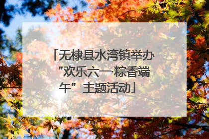 无棣县水湾镇举办“欢乐六一·粽香端午”主题活动