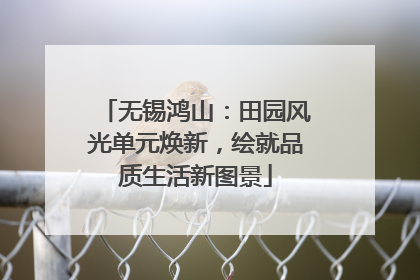 无锡鸿山：田园风光单元焕新，绘就品质生活新图景