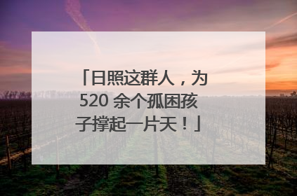 日照这群人，为 520 余个孤困孩子撑起一片天！