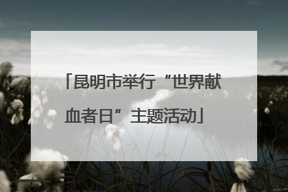 昆明市举行“世界献血者日”主题活动