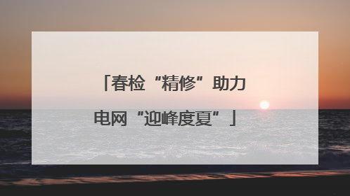 春检“精修”助力电网“迎峰度夏”