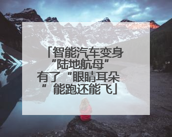 智能汽车变身“陆地航母” 有了“眼睛耳朵”能跑还能飞