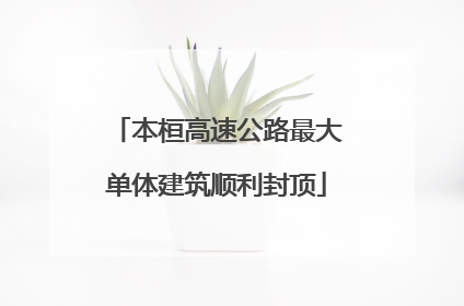 本桓高速公路最大单体建筑顺利封顶